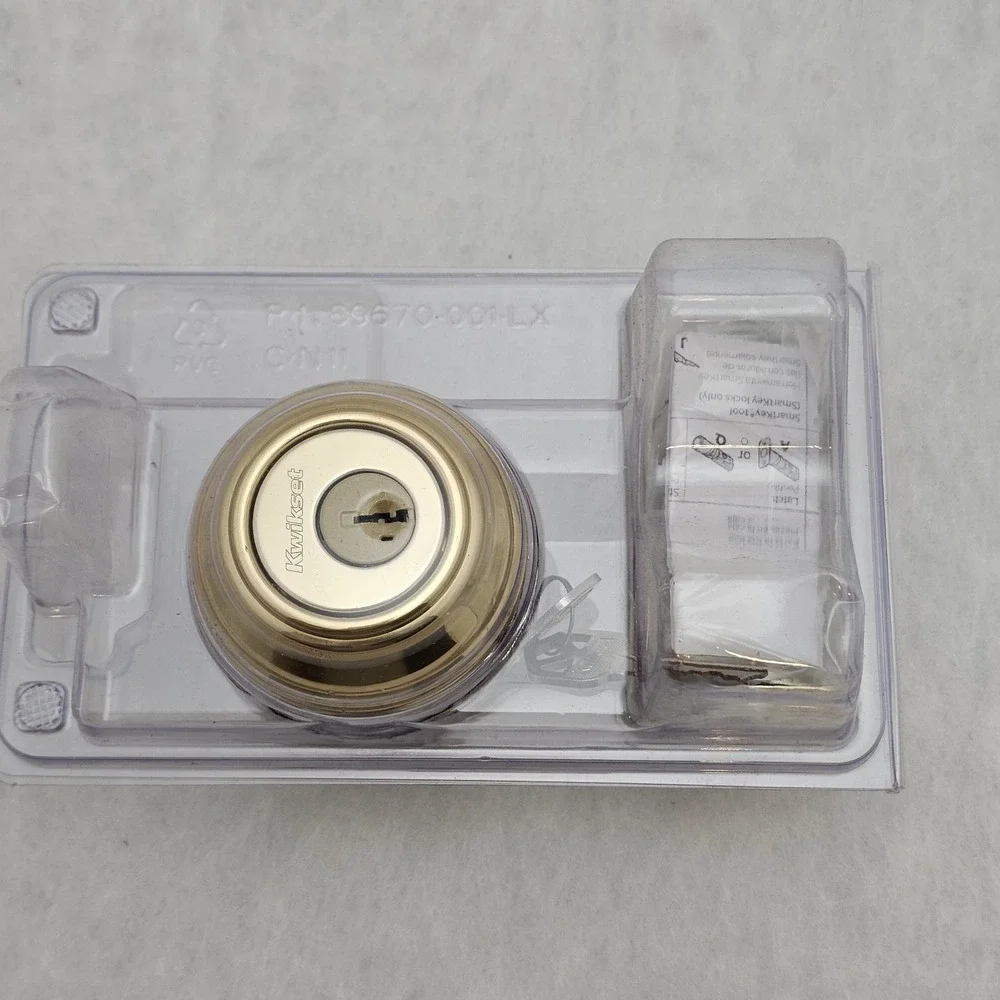Kwikset Signatures 980 Deadbolt Series Polished Brass w/SmartKey Single Cylinder